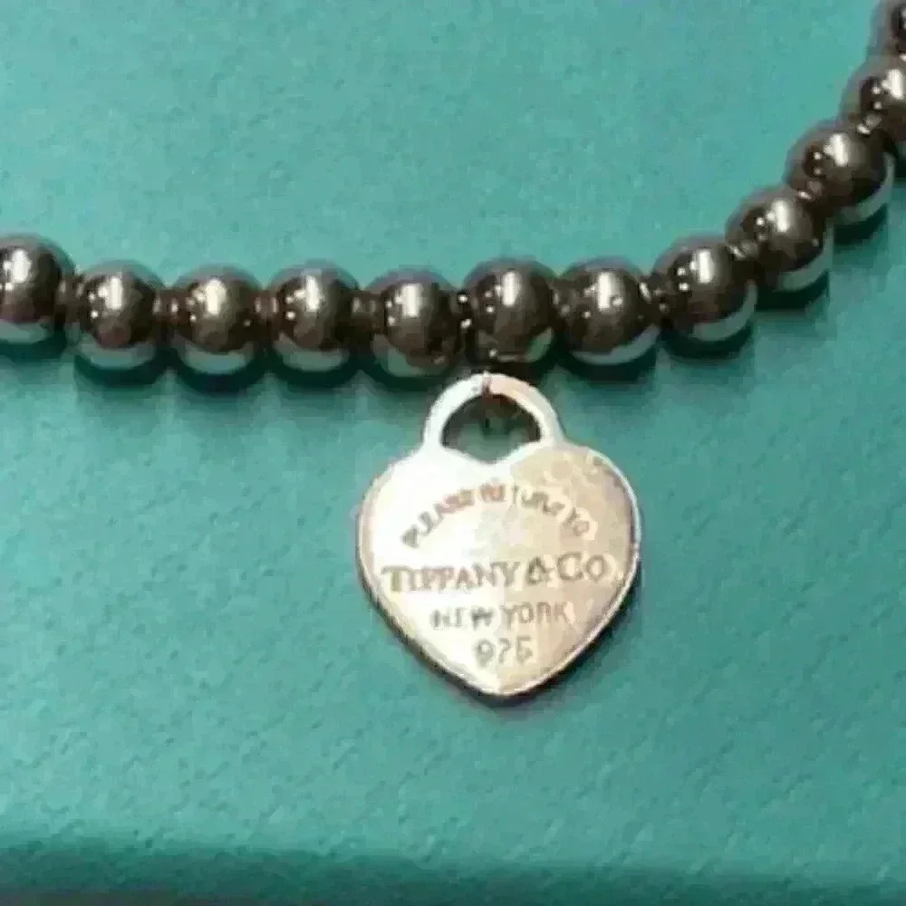 ⛓️‍💥 Tiffany Blue Heart Tag Bead Bracelet + COA - Picture 9 of 12